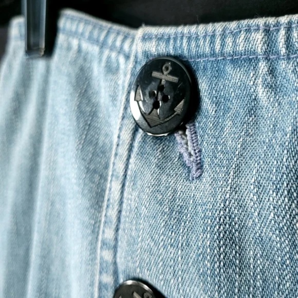 Liz Claiborne Sailor Flap Denim Mini Skirt - Picture 3 of 8